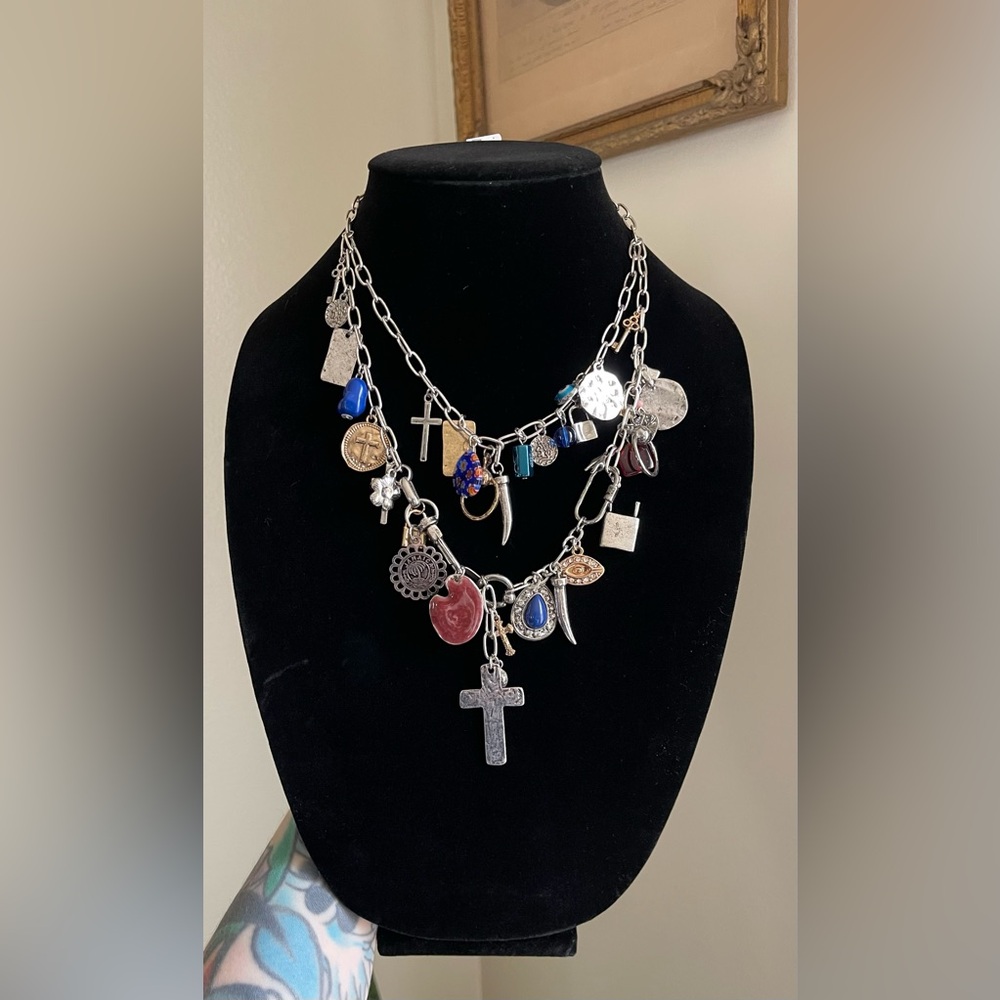 NWT- Free People Maxamillion Charm Necklace - Picture 2 of 2